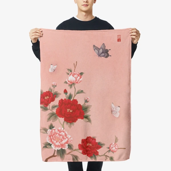 혜강 Fabric, Vertical Fleece Blanket (M) 