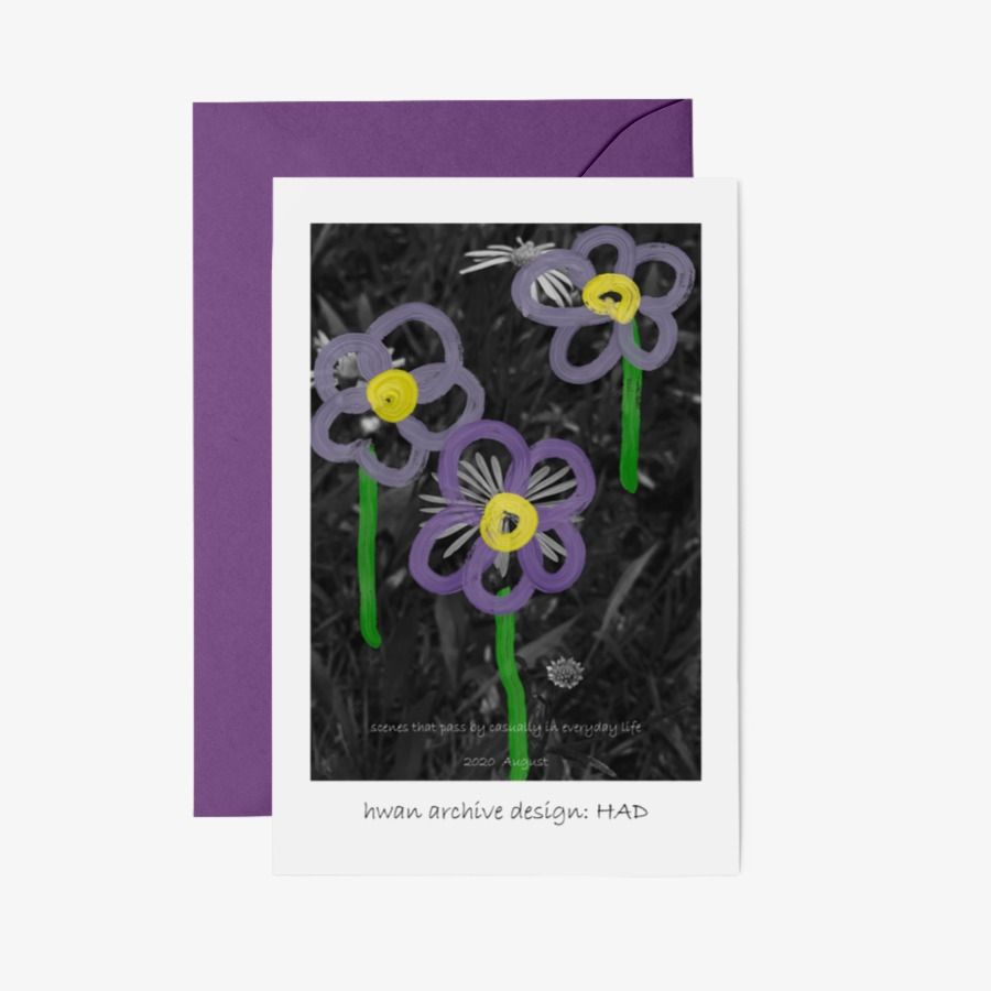 purple daisy postcard, 마플샵 굿즈
