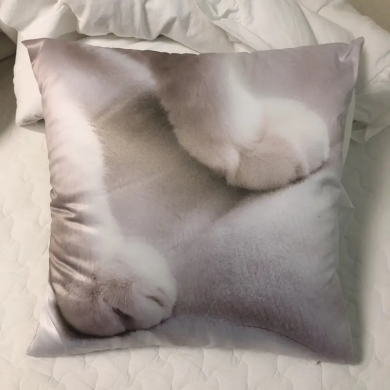 사틴 모던 쿠션 (L) L(50 x 50 cm) 구매 제작 후기 와 너무 잘나왔어요~ 야옹이 발인데 귀엽네요~~!- 마플 리얼 후기