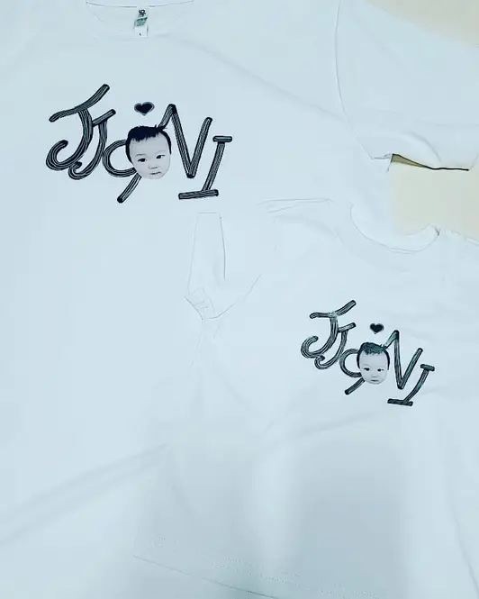 [수입] 레빗스킨 키즈 코튼 티셔츠 2T(2세) 구매 제작 후기 어른꺼는 글리머드라이 소재로 제작하고 아기꺼는 이걸로 했네요 ㅎ 프린팅도 깔끔하고 완전 만족합니다^^ - 마플 리얼 후기 