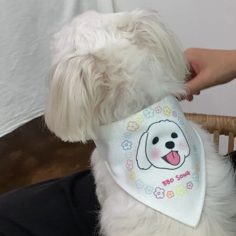 犬用カラーバンダナ（S） S 購入 제작 후기 とてもきれいに仕上がりました。- 마플 리얼 후기