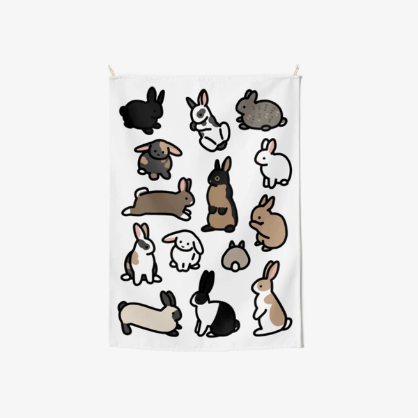 NuiNui 쿠션/패브릭, bunny Fabric Poster 굿즈, 굿즈 판매, 굿즈샵