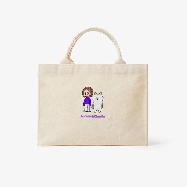 오로라앤찰리 Aurora & Charlie Accessories, Canvas Grocery Shopping Bag (S)