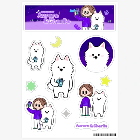 오로라앤찰리 Aurora & Charlie Sticker, Custom Design Stickers