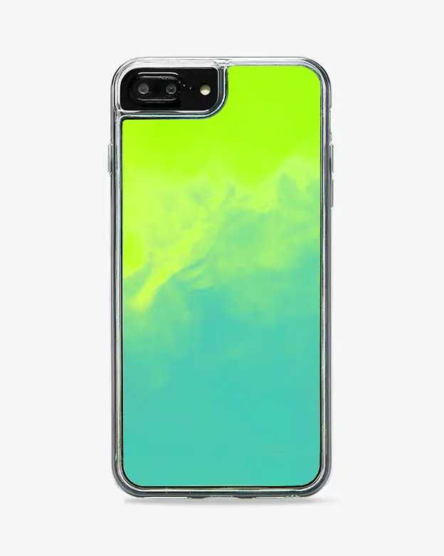 iPhone 8 Plus Neon Sand Case (Blue Green)