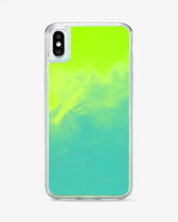 iPhone XS MAX Neon Sand Case (Blue Green)