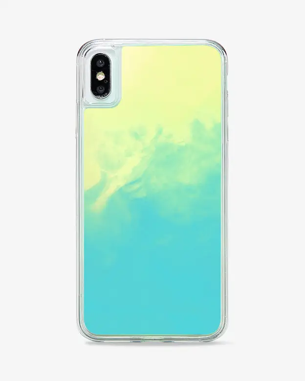 아이폰 XS MAX 네온샌드 케이스 (블루 화이트)