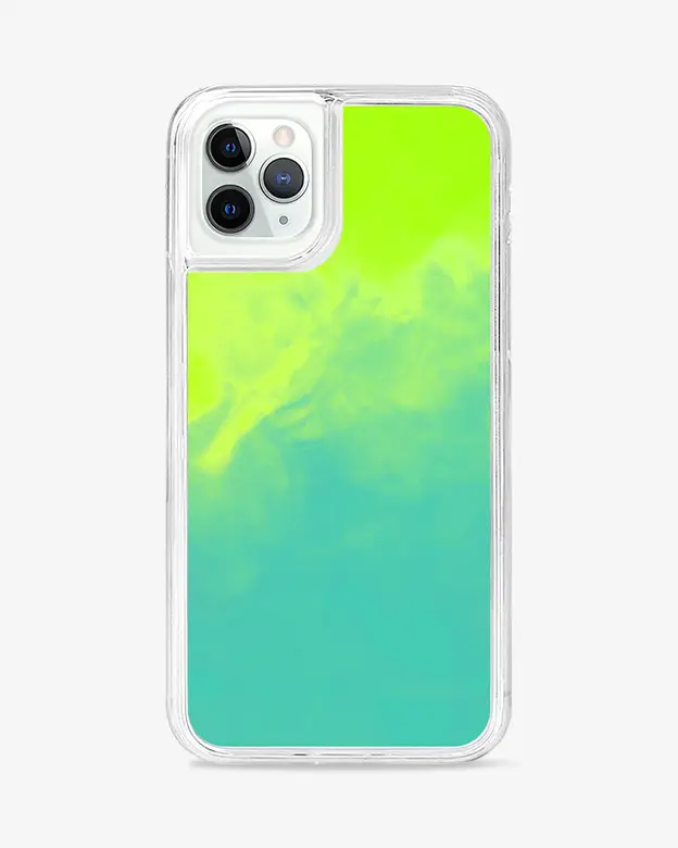 아이폰 11 PRO 네온샌드 케이스 (블루 그린)