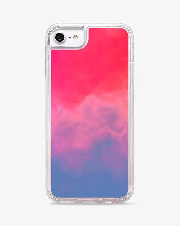 iPhone 8 Neon Sand Case (Blue Pink)