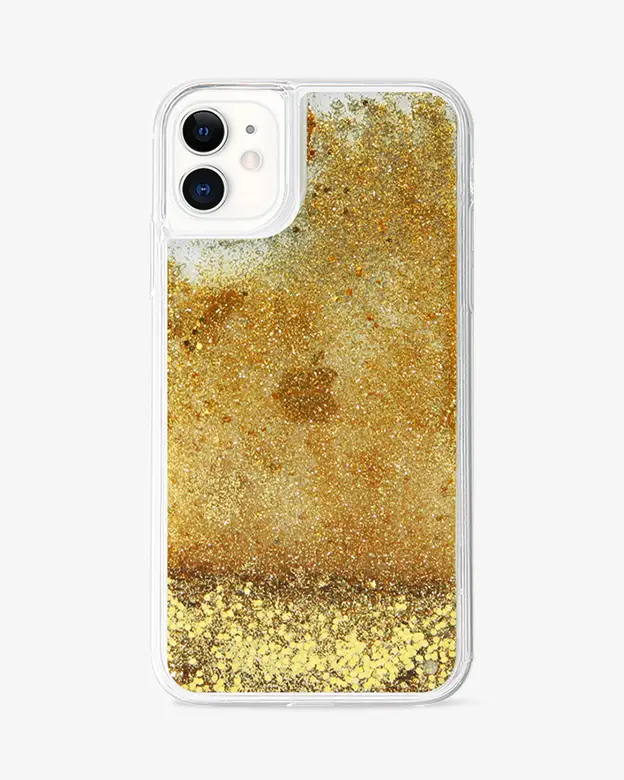 iPhone 11 グリッターケース (ゴールド)