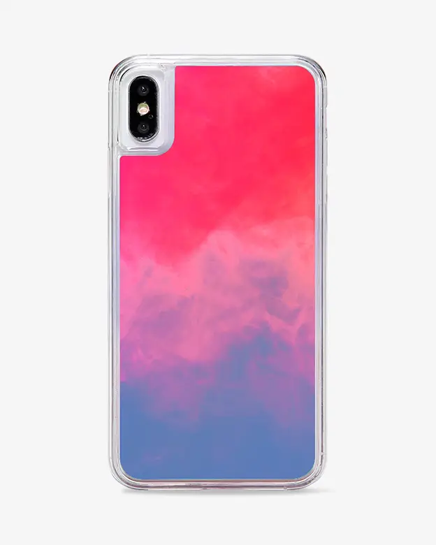 iPhone XS MAX Neon Sand Case (Blue Pink)