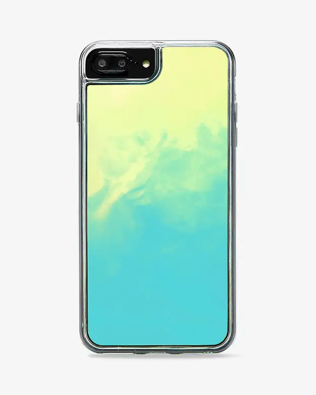 iPhone 8 Plus Neon Sand Case (Blue White)