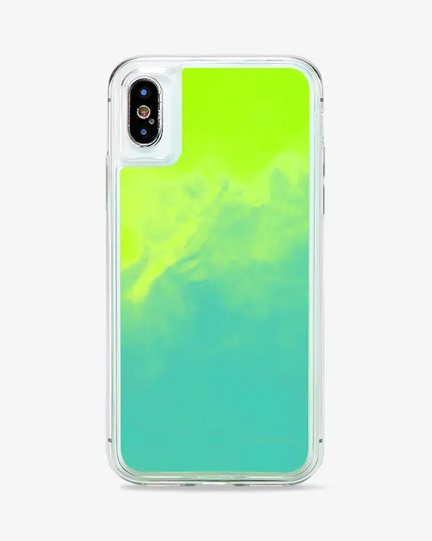 iPhone X/XS Neon Sand Case (Blue Green)