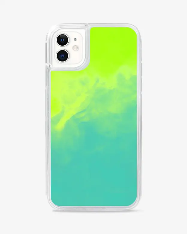 iPhone 11 Neon Sand Case (Blue Green)