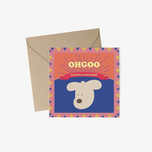 OHGOO 文具/オフィス, 正方形はがき+封筒セット