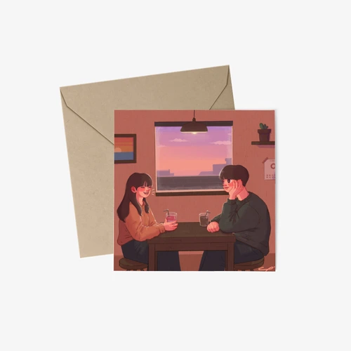 mooni , Square Postcard + Envelop