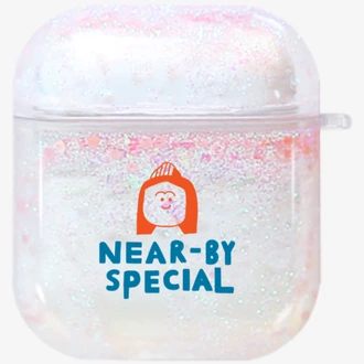 near-by special スマホアクセ, AirPods (エアーポッズ) グリッターケース (ピンク)
