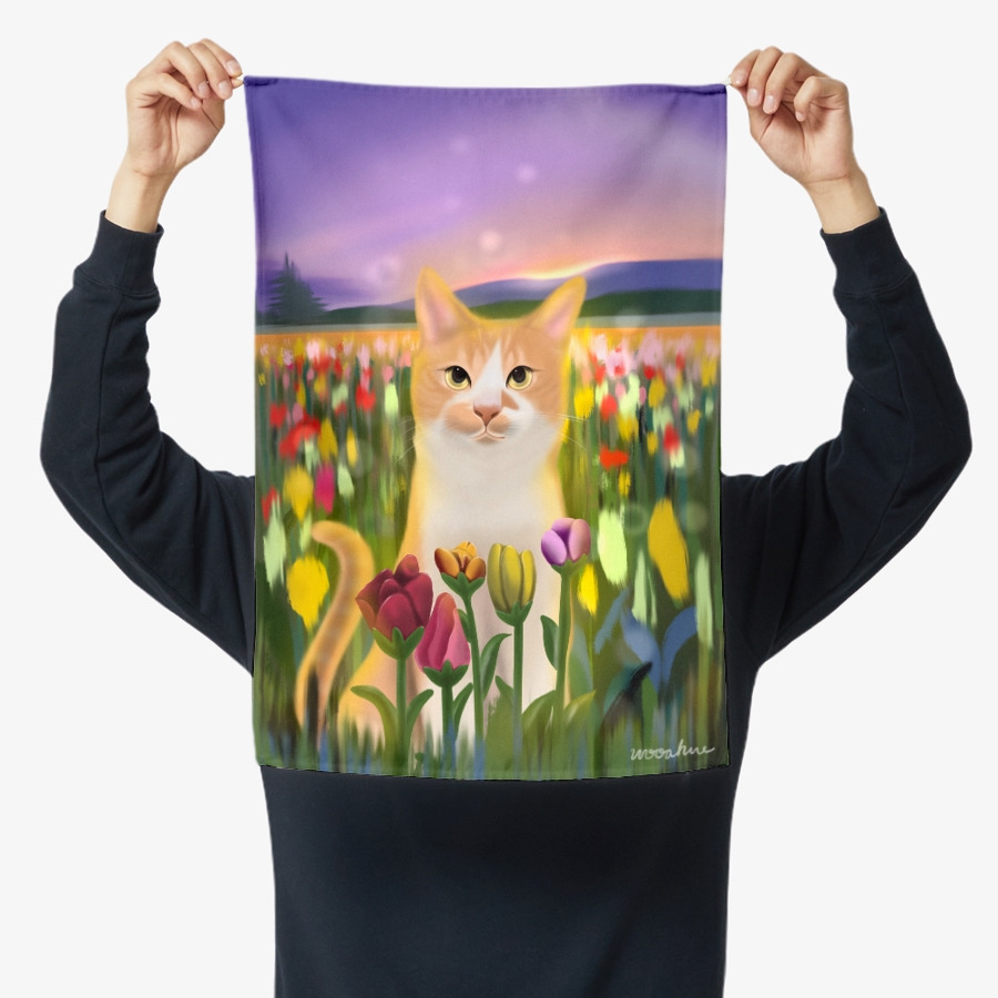 美しい猫の生地のポスター, MARPPLESHOP GOODS