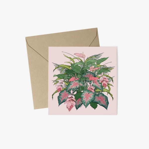 별의 정원 Garden of Estelle 文具/オフィス, 正方形はがき+封筒セット