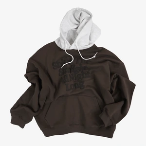 9+1 Oversized Hoodie Brown Mix