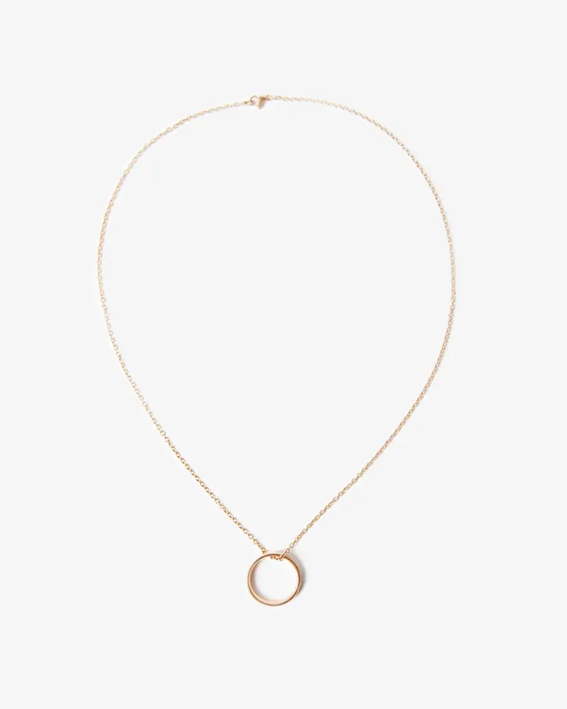 4mm Surgical Steel 4mm Initial Ring + chain Necklace