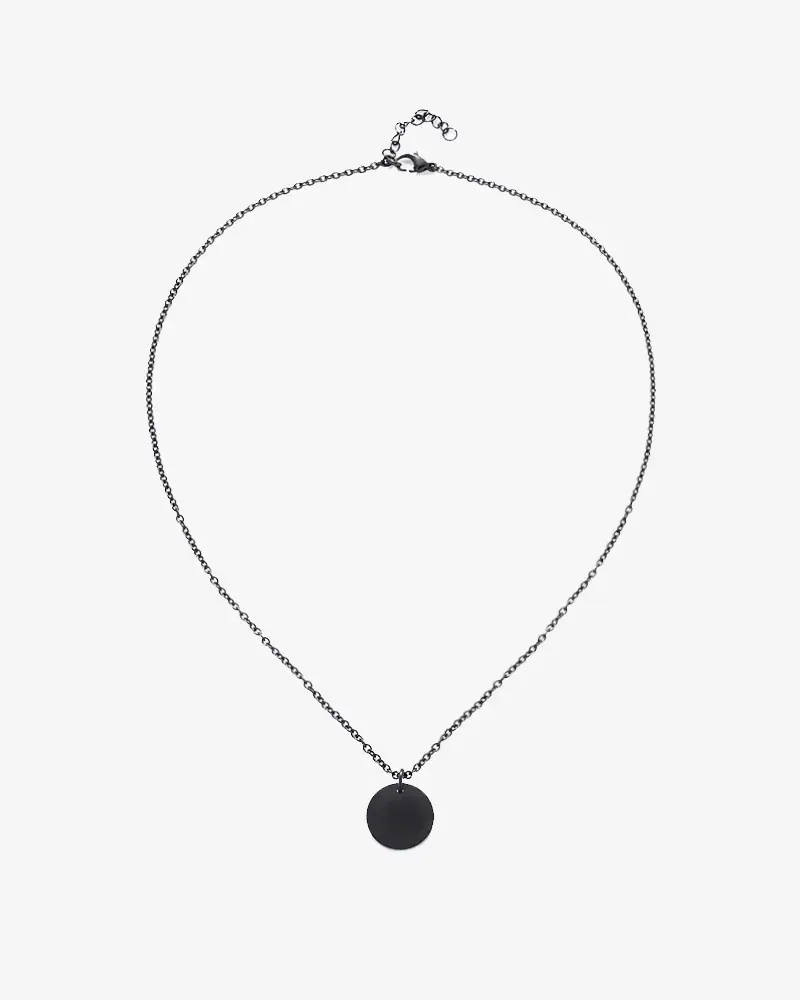 Surgical Steel Coin Initial Necklace