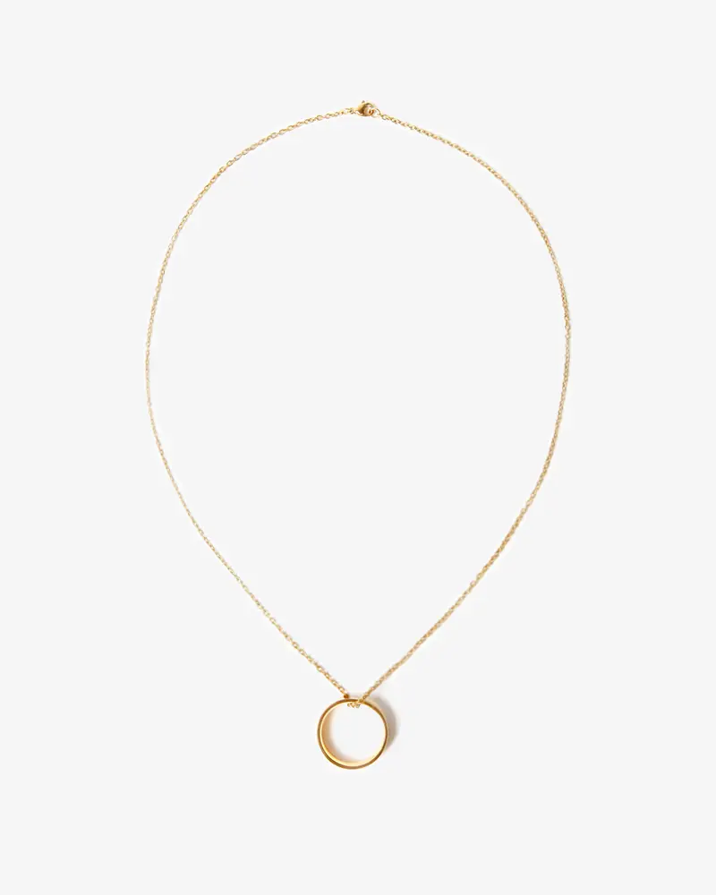6mm Surgical Steel Initial Ring + chain Necklace