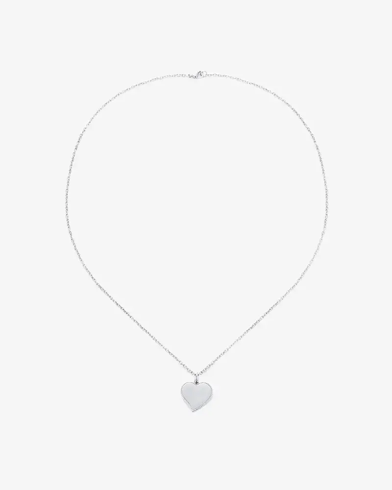 Surgical Steel Heart Initial Necklace