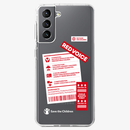 세이브더칠드런 Red Spirit Phone ACC, Galaxy S21 Clear Soft TPU Case