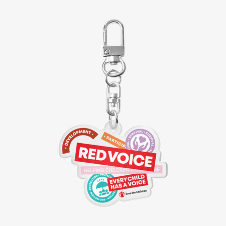 세이브더칠드런 Red Spirit Goods, Custom Acrylic Key Ring (Clear)