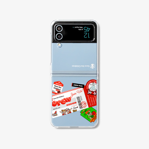 세이브더칠드런 크루 Phone ACC, Galaxy Z Flip4 Snap (Clear)