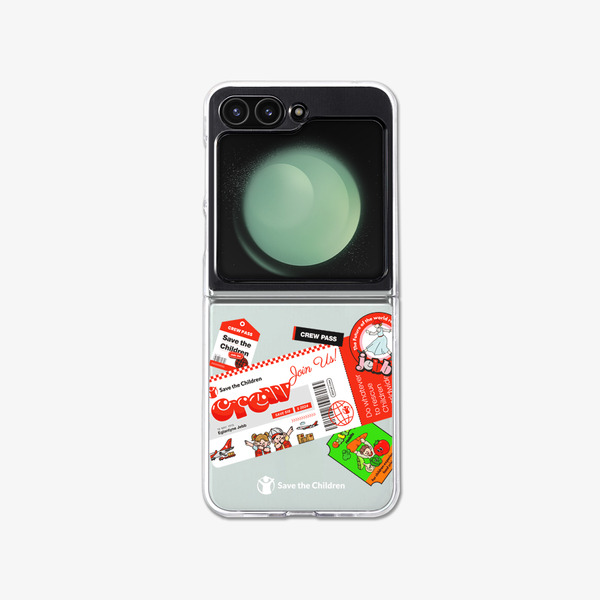 세이브더칠드런 크루 Phone ACC, Galaxy Z Flip5 Snap (Clear)