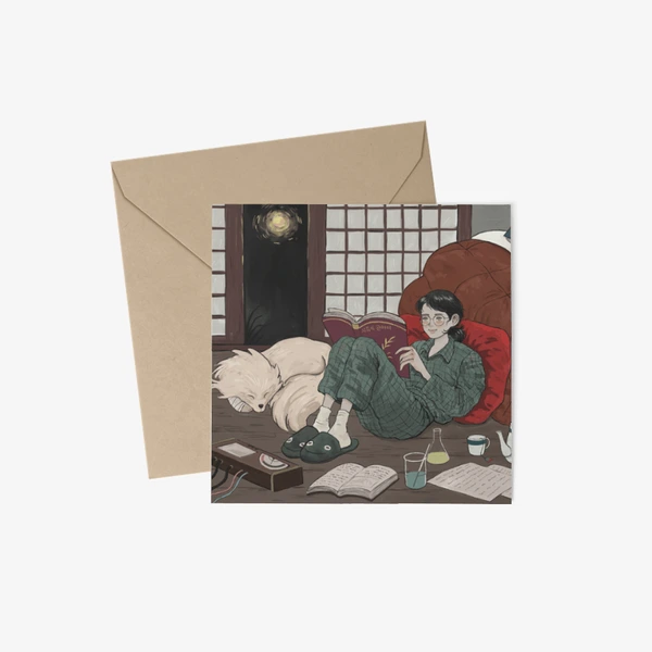 쏘우주 Stationery, Square Postcard + Envelop