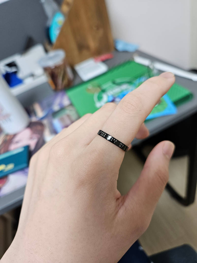 3mm Surgical Steel Basic Engraved Ring Purchased #8 제작 후기 Quality... good... definitely good- 마플 리얼 후기