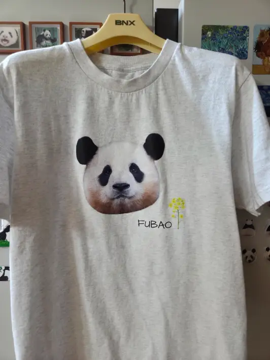 Printstar Premium Cotton Adult T-shirt Purchased M 제작 후기 I made it because I love Fu Bao, and it turned out so pretty that I feel good^^ - 마플 리얼 후기 