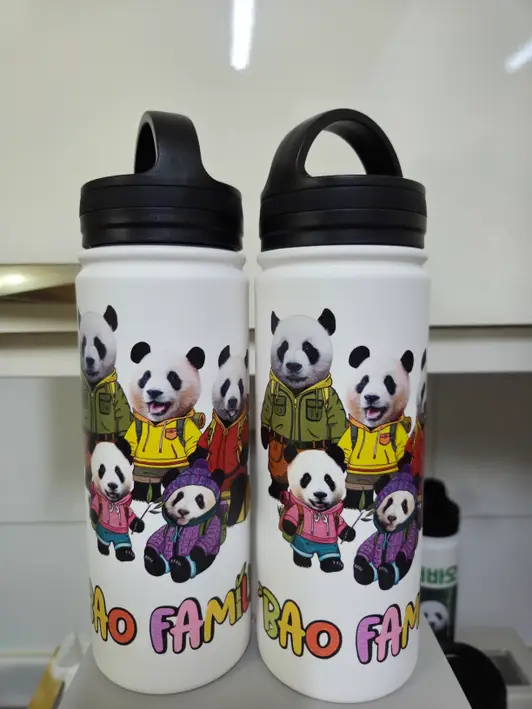 Outdoor Stainless Steel Bottle 18oz (Handle type) Purchased 18oz 제작 후기 It came out so clear and pretty^^ - 마플 리얼 후기 