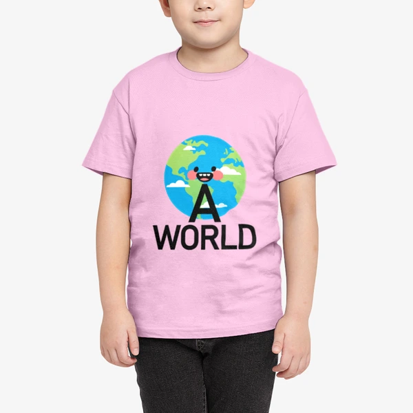 AWESOME WORLD , Kids Basic Tshirt