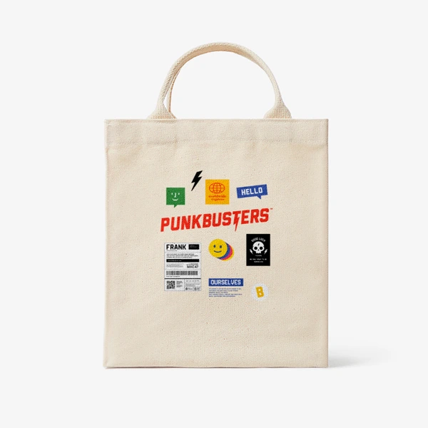 펑크버스터즈 Accessories, Canvas Grocery Shopping Bag (M)