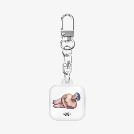 Meta Comedy Official Goods, Square Acrylic Key Ring (Clear)