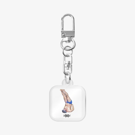 Meta Comedy Official Goods, Square Acrylic Key Ring (Clear)