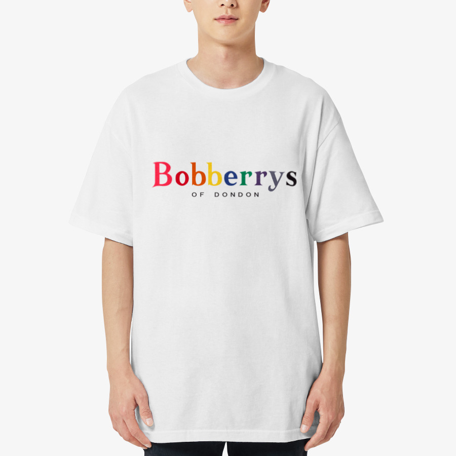 2020 BOBBERRY Rainbow Short Sleeve T Shirt_white, MARPPLESHOP GOODS