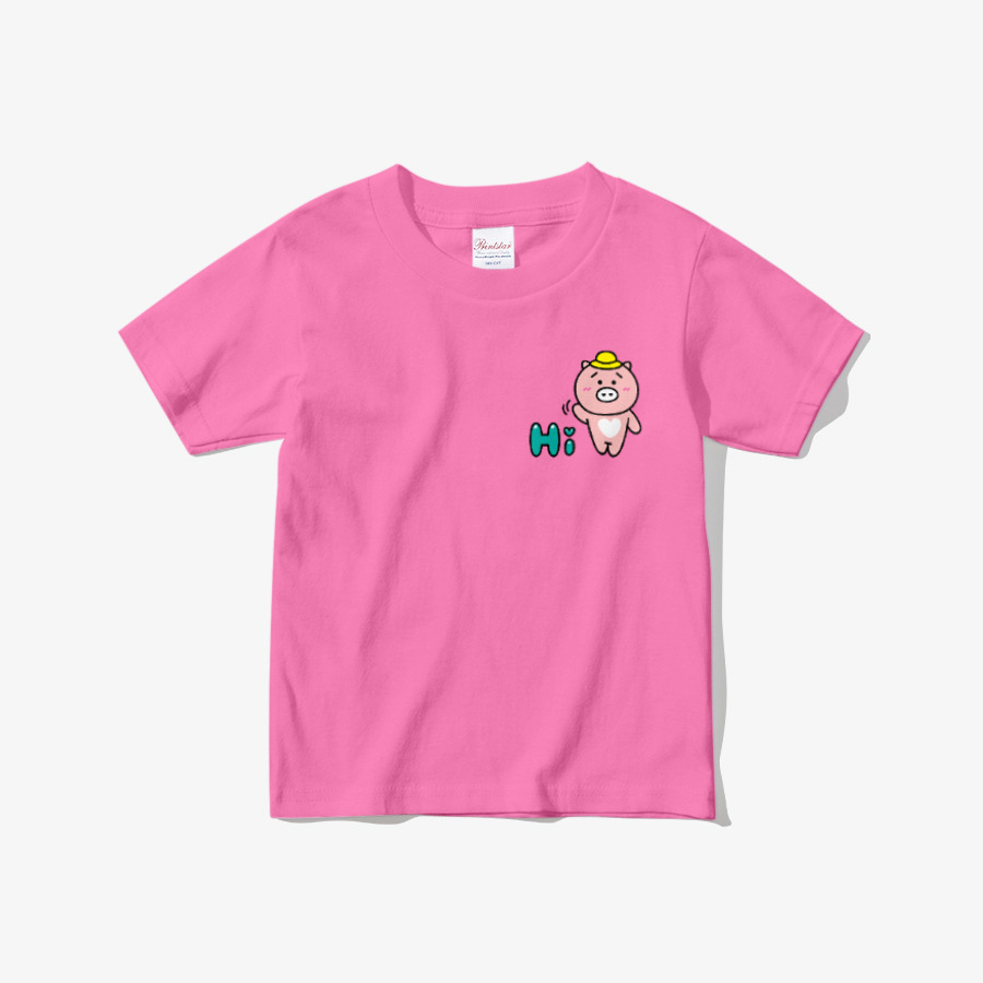 하트피그 안녕 유아동 여름 반팔 티셔츠 , 마플샵 굿즈