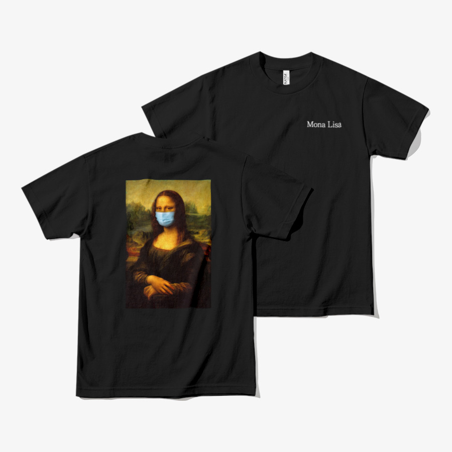 logo Mona Lisa mask T shirt, MARPPLESHOP GOODS
