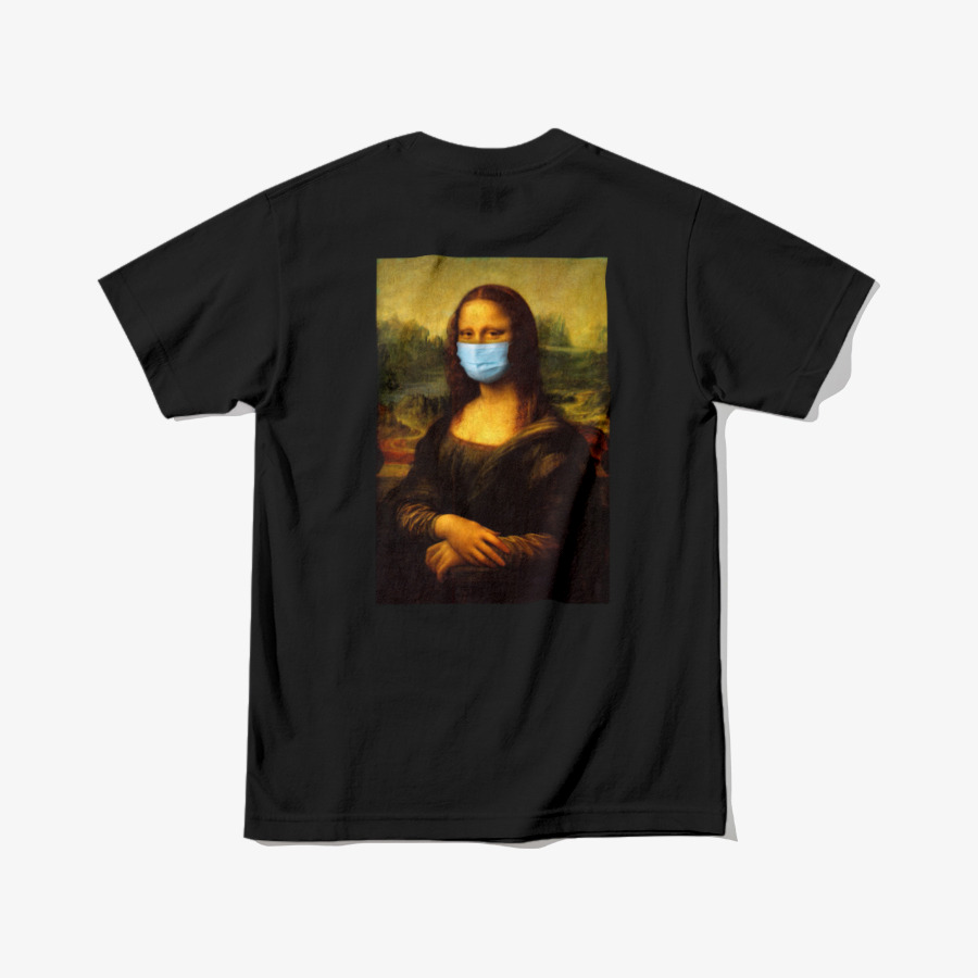 Mona Lisa mask T shirt logo X, MARPPLESHOP GOODS