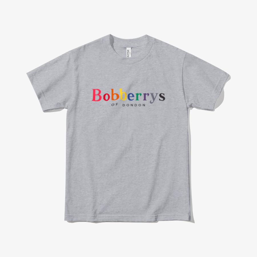 2020 BOBBERRY Rainbow Short Sleeve T Shirt_grey, MARPPLESHOP GOODS