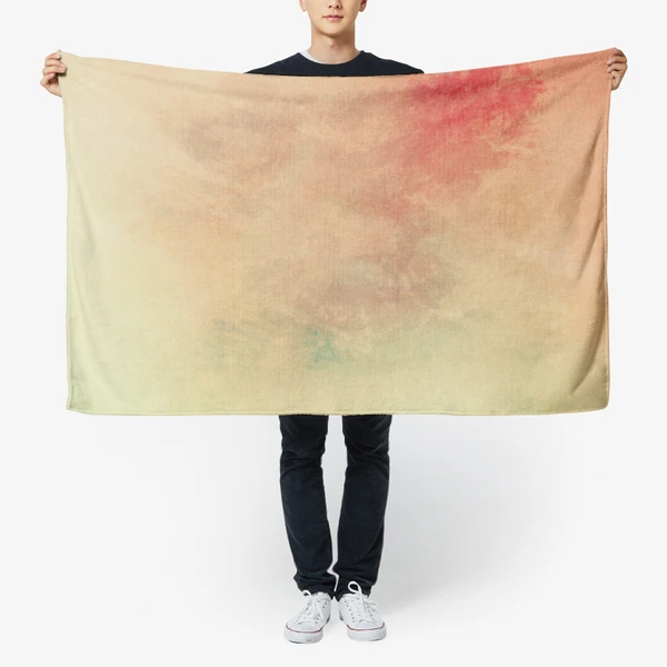 김나 Fabric, Horizontal Fleece Blanket (L) 