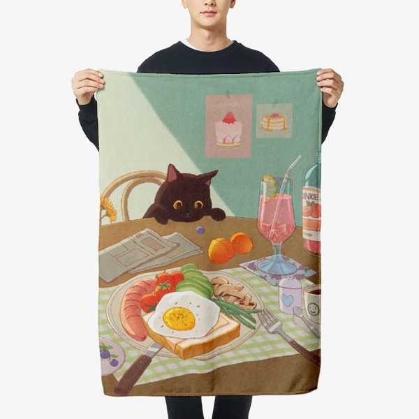 임듀이 limduey Fabric, Vertical Fleece Blanket (M) 