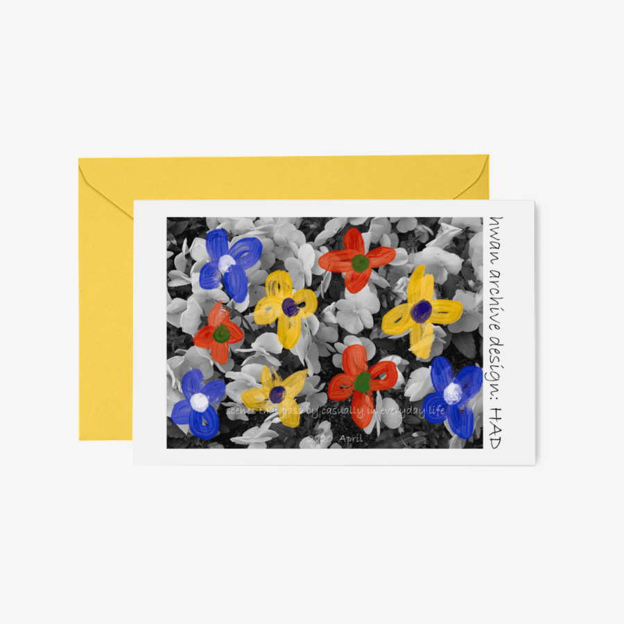 colorful flowers fostcard, 마플샵 굿즈