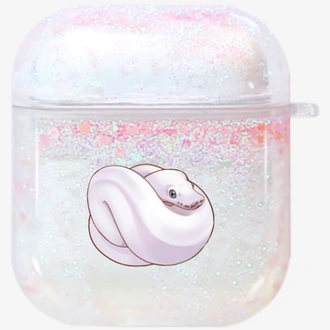 예술에 빠진 동물원 판타지아 Phone ACC, Glitter AirPods Case (Pink)