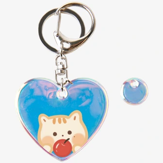 푸HAHA딩 Goods, Jelly Heart Keychain